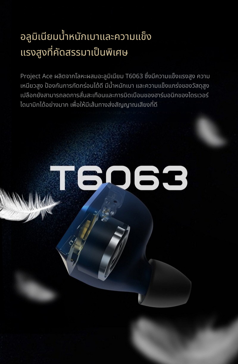 HiBy X Faudio - Project Ace หูฟัง IEMs ไดรเวอร์ Dynamic 12มม. ไดอะแฟรมชุบเบริลเลียม ประกันศูนย์ไทย