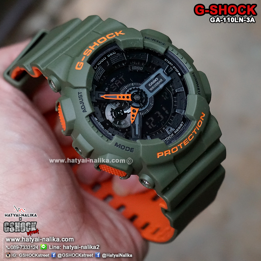 นาฬิกา Casio G-Shock GA-110LN Layered Neon colors series รุ่น GA-110LN-3A ของแท้ รับประกัน1ปี
