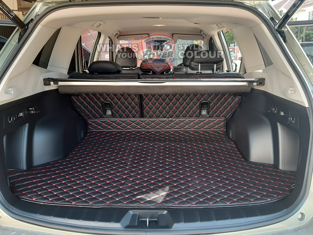 พรมรถยนต์ 6 D รถ SUBARU NEW FORESTER ปี 2019-2022 ชุดรวมแผ่นท้ายและหลังพนักพิง จำนวน 6 ชิ้น