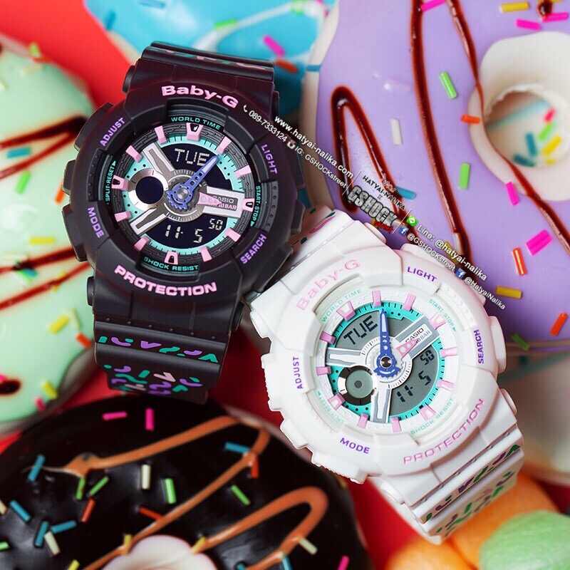นาฬิกา Casio Baby-G Special Color Throwback 90’ Geometric pattern series รุ่น BA-110TH-7A ของแท้ รับประกัน1ปี