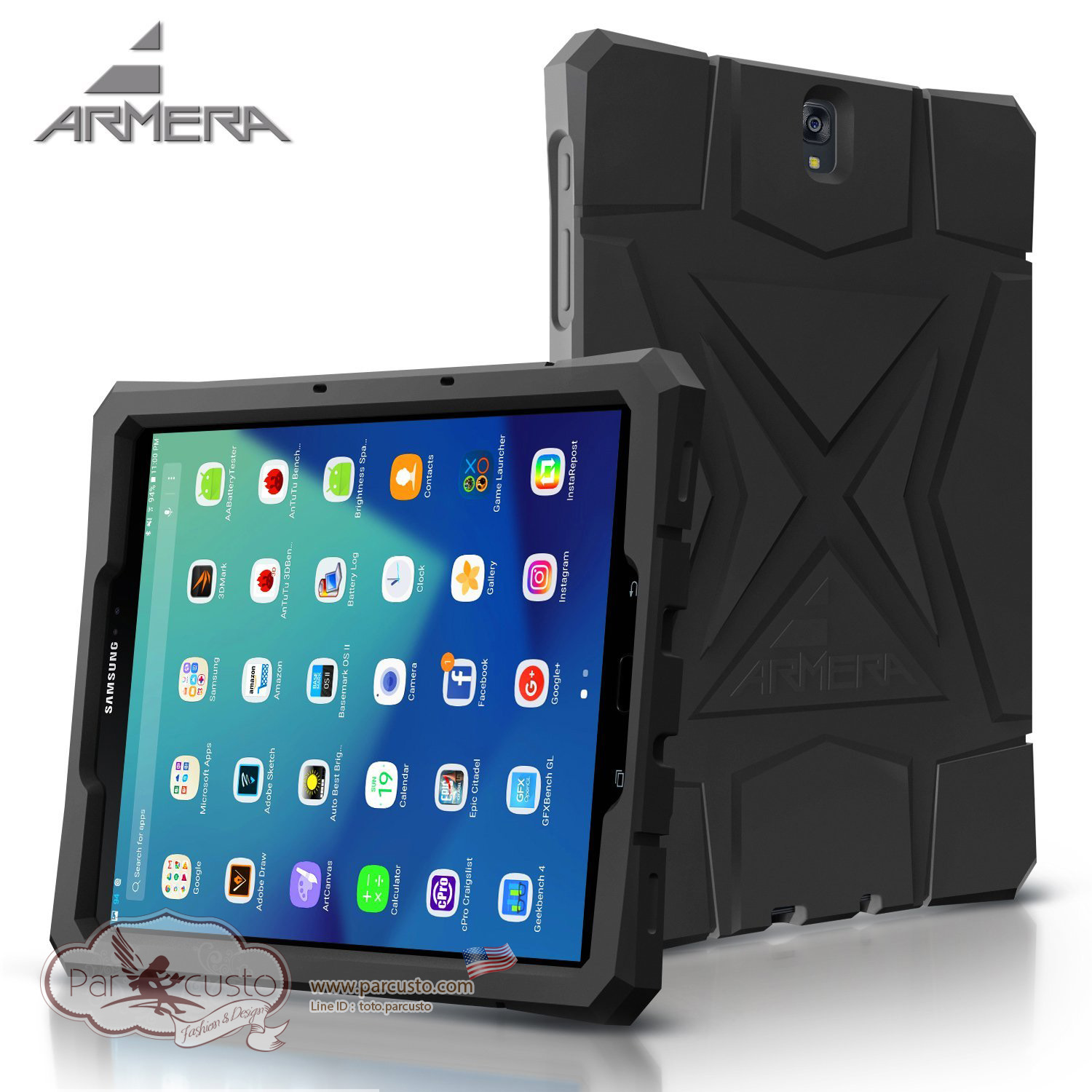 เคสซิลิโคนกันกระแทก Samsung Galaxy Tab S3 9.7 จาก Armera [Pre-order USA]