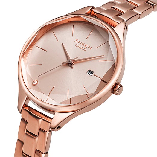 นาฬิกา คาสิโอ Casio SHEEN 3-HAND Analog SHE-4062 series รุ่น SHE-4062PG-4A ของแท้ รับประกัน1ปี