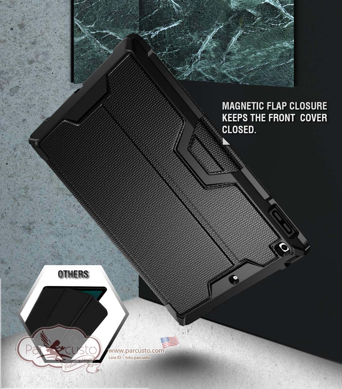 เคสกันกระแทก Apple iPad 10.2 2019 (iPad 7th) [Tough 360 Degree Stand Folio Cover ] จาก POETIC [Pre-order USA]