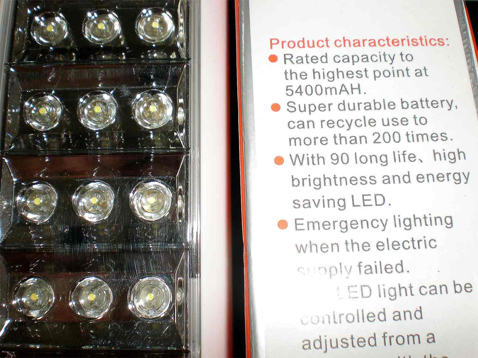 ไฟฉุกเฉิน LED 90 ดวง พร้อมรีโมทคอนโทรล สินค้าแนะนำขายดีมาก YG3557