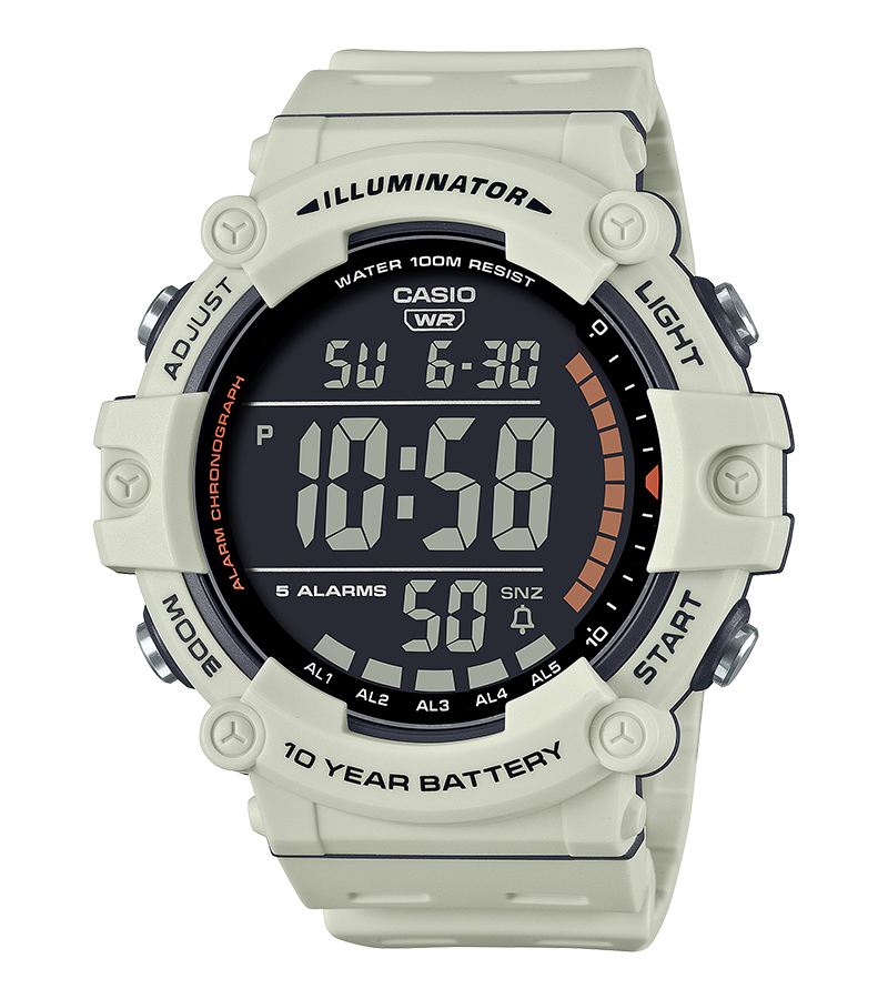 นาฬิกา คาสิโอ Casio 10 YEAR BATTERY AE-1500 series รุ่น AE-1500WH-8B2V ของแท้ รับประกัน1ปี