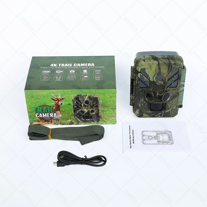 กล้องบันทึก VDO อินฟราเรด และภาพถ่ายในที่มืด 4K กล้องล่าสัตว์
