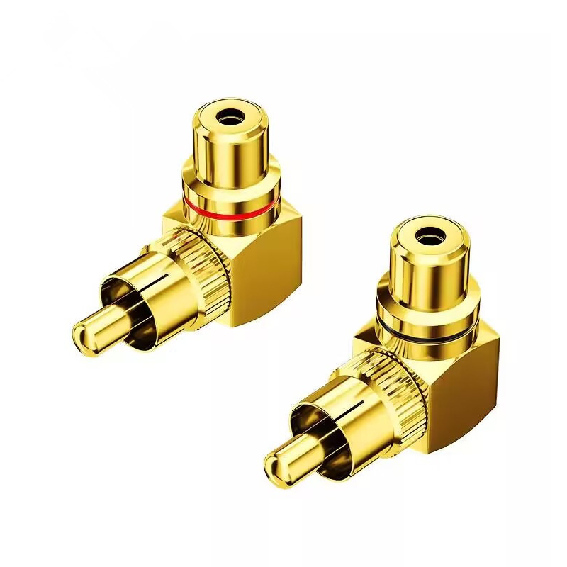 ERTK RCAAdapter90Degree แปลง RCA ปรกติ ให้ทำมุม 90องศา สำหรับต่อ เครื่องเสียง DAC Amplifier โฮมเธียเตอร์