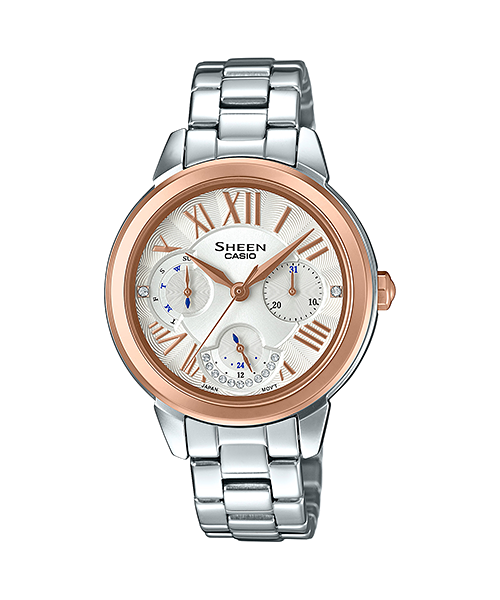 นาฬิกา คาสิโอ Casio SHEEN MULTI-HAND SHE-3059 series รุ่น SHE-3059SG-7A ของแท้ รับประกัน1ปี