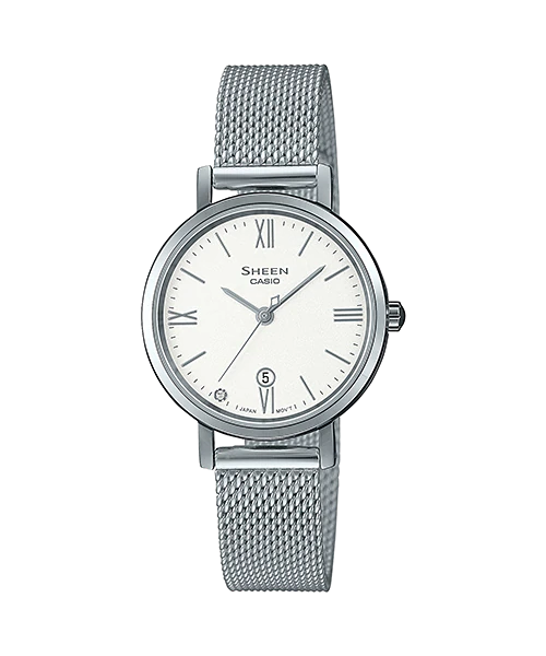 นาฬิกา คาสิโอ Casio SHEEN SAPPHIRE CRYSTAL คริสตัลแซฟไฟร์ SHE-4540 series รุ่น SHE-4540M-7A ของแท้ รับประกัน1ปี