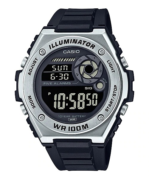 นาฬิกา คาสิโอ Casio แบตเตอรี่ 10 ปี MWD-100 Series รุ่น MWD-100H-1BV ของแท้ รับประกัน1ปี