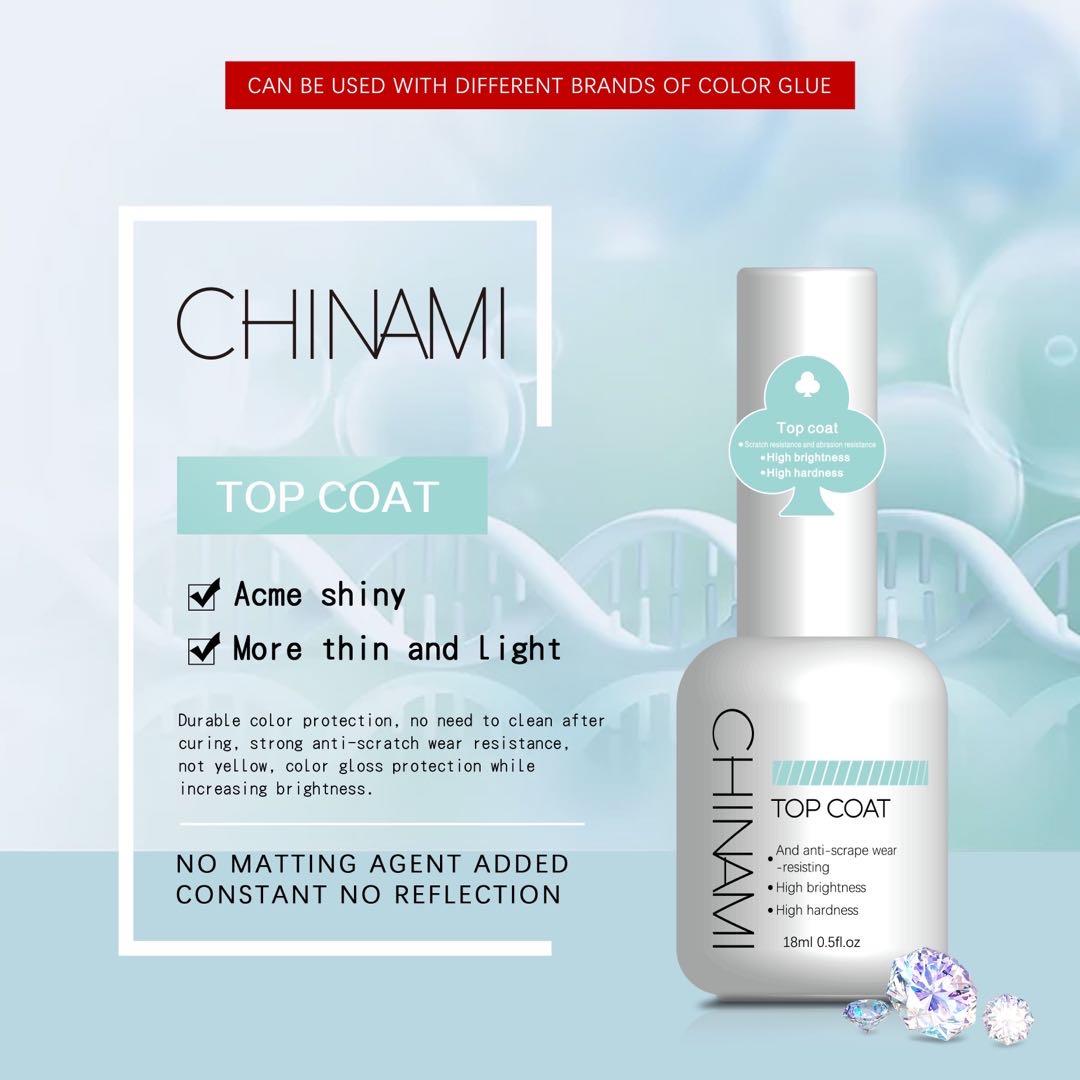 TOP coat gel สีเจล สำหรับเคลือบ CHINAMI