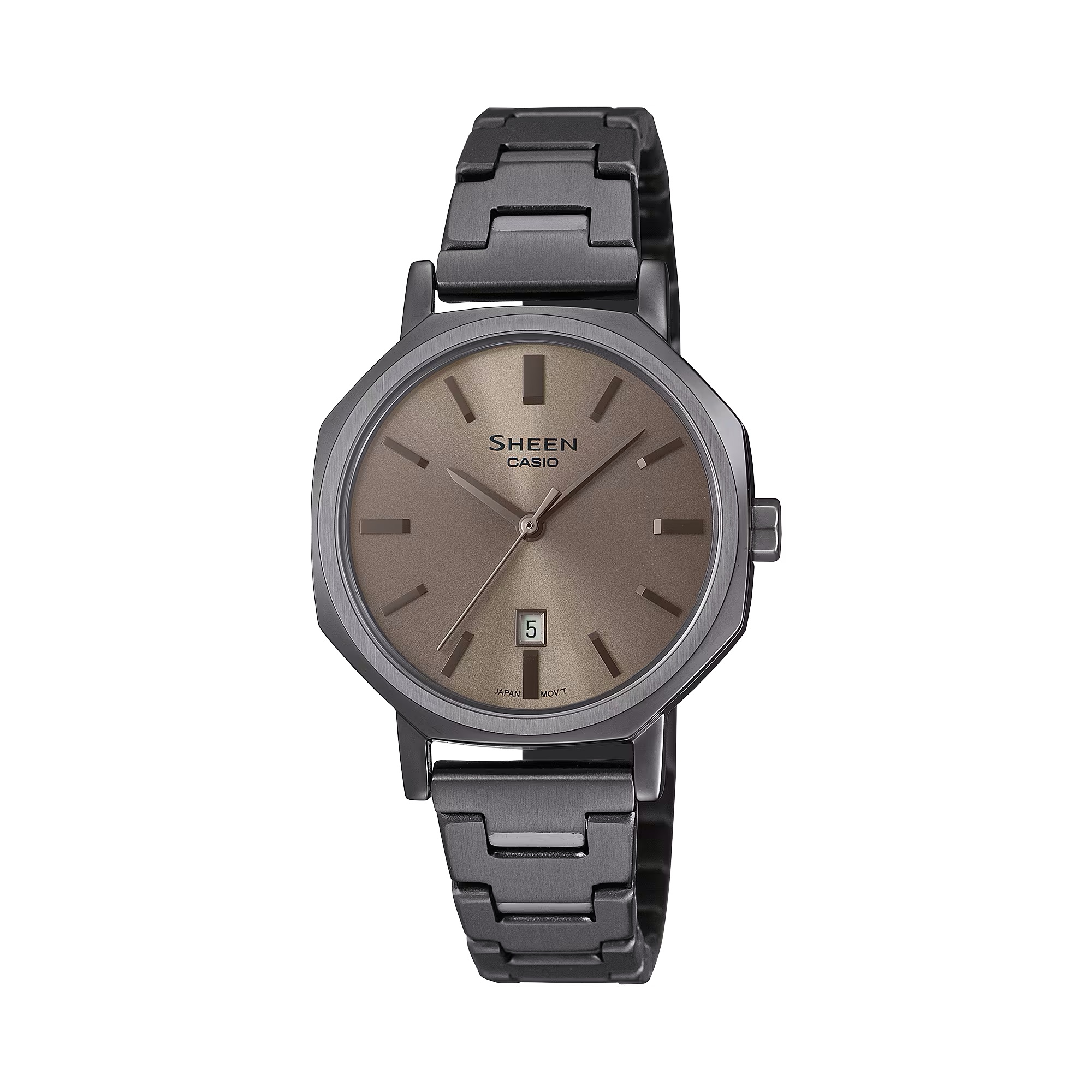 นาฬิกา คาสิโอ Casio SHEEN SAPPHIRE CRYSTAL คริสตัลแซฟไฟร์ SHE-4554 series รุ่น SHE-4554GY-5A ของแท้ รับประกัน1ปี