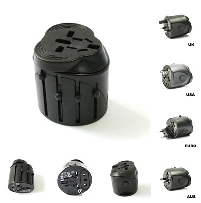 universal plug adaptor สีดำ ตัวแปลงปลั๊ก ใช้ได้ทั่วโลก