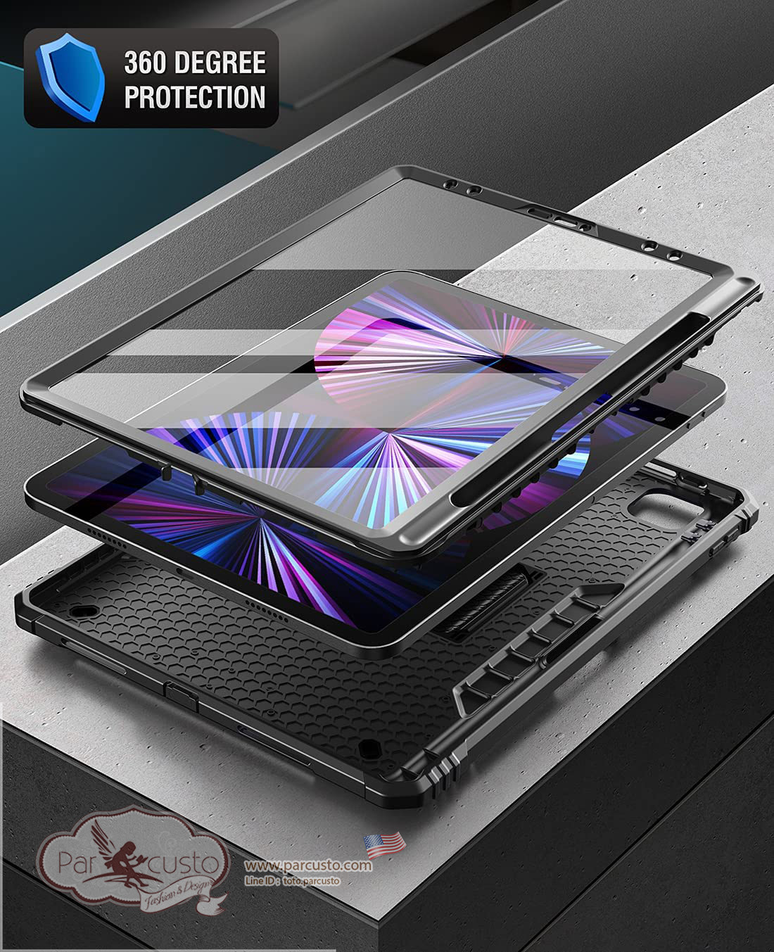 เคสกันกระแทก Apple iPad Pro 11 2021/2020/2018 [Revolution] จาก Poetic [Pre-order USA]