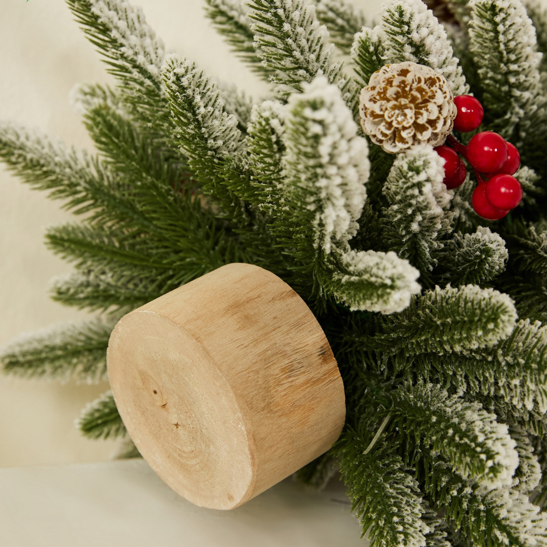 ต้นคริสต์มาส ขนาดตั้งโต๊ะ ฐานไม้ ขนาด 40cm.