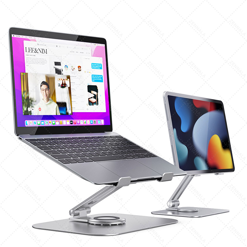 ที่วางโน๊ตบุ๊ค ขาตั้งไอแพด Aluminium【รุ่น L04】มี 2 แบบให้เลือก หมุนแกนได้ 360° | Labtop Stand