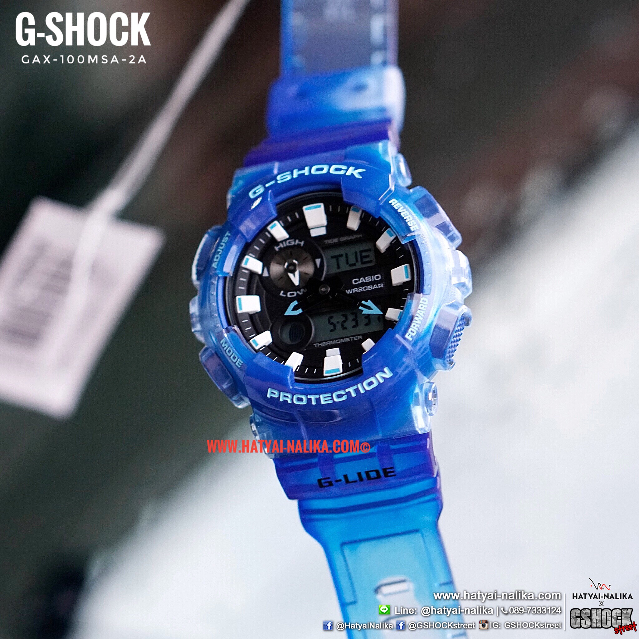 นาฬิกา Casio G-Shock G-LIDE GAX-100 Marine Summer Jelly series รุ่น GAX-100MSA-2A ของแท้ รับประกัน1ปี