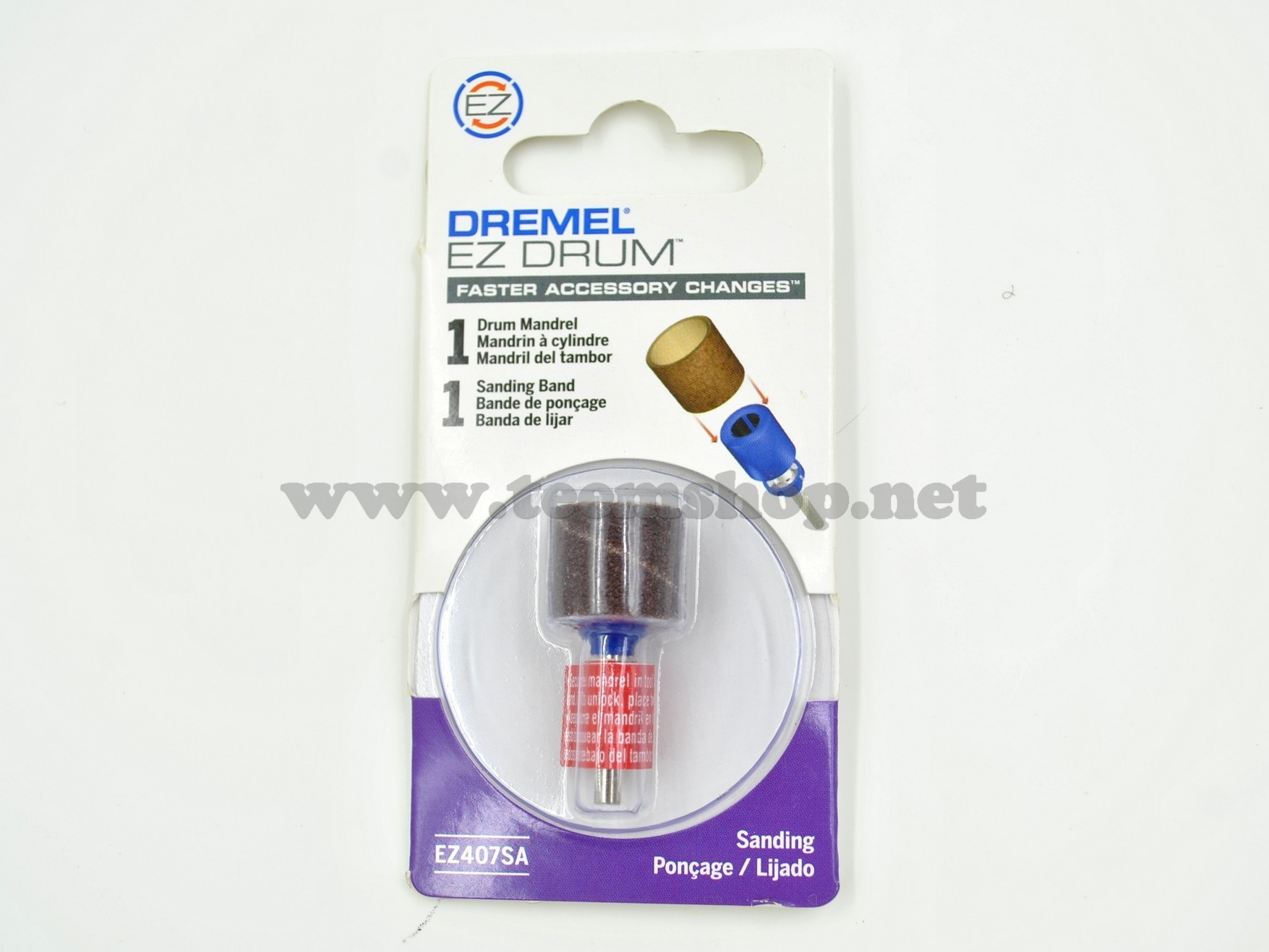 2615E407AA DREMEL EZ407SA แกนต่อพร้อมปลอกกระดาษทรายอีซี่ล็อก