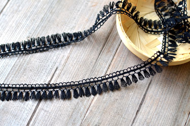 ผ้าลูกไม้ สีดำ สำหรับทำ Choker ขนาด 18 มม.