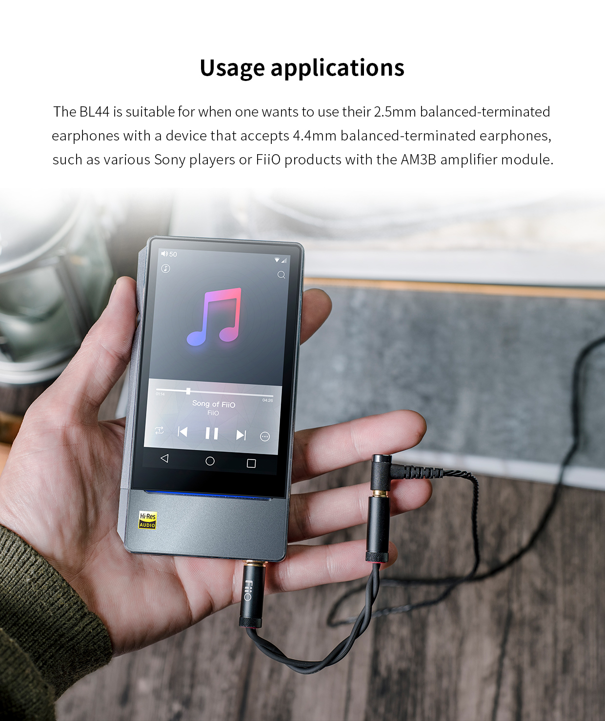 ขาย FiiO BL44 สายแปลง Balanced 2.5mm เป็น 4.4mm