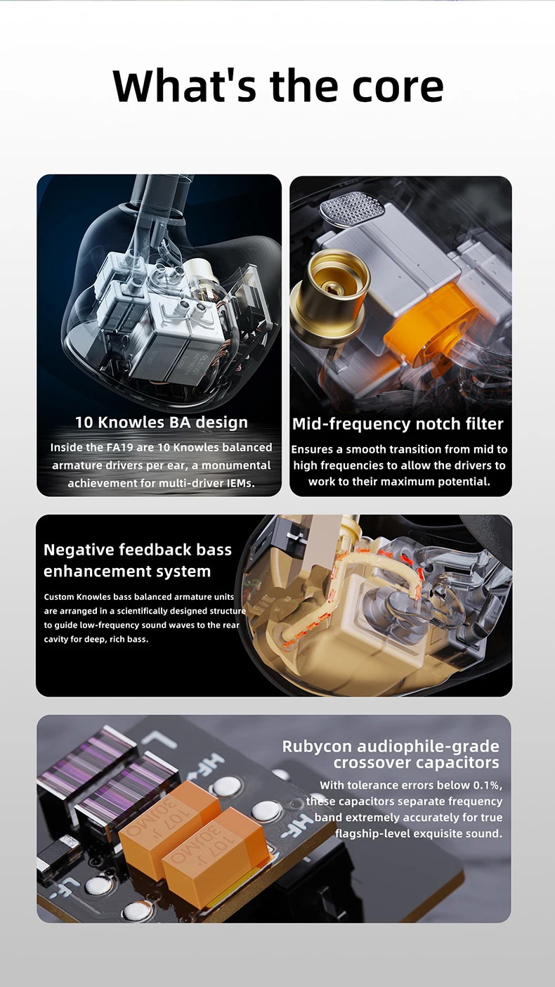 FiiO FA19 หูฟัง 10 BA Driver สำหรับ Gamer จากการจัดอันดับของช่อง Fresh Review Wallhack Tie list