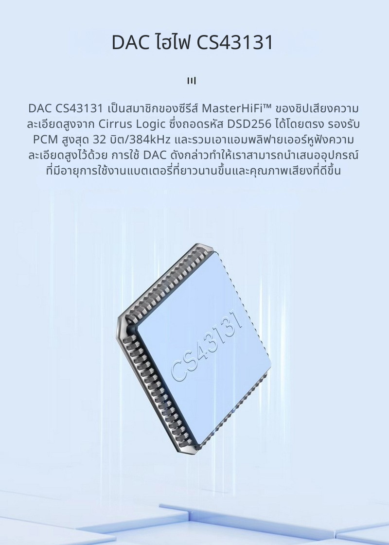HiBy R1 เครื่องเล่นเพลงจิ๋ว ชิป DAC CS43131 จอทัชสกรีน รองรับ Dual Hi-Res ประกันศูนย์ไทย