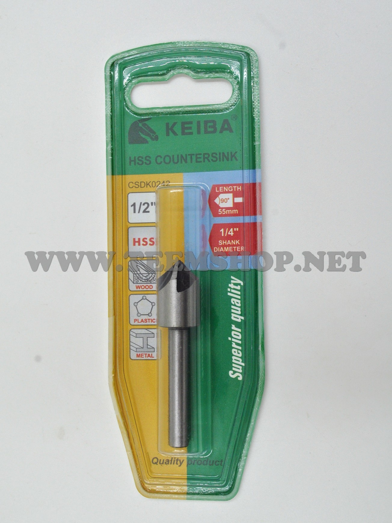 KEIBA ดอกเคาเตอร์ซิงค์ 1/2" แกน 1/4" (คว้านหัวเตเปอร์)