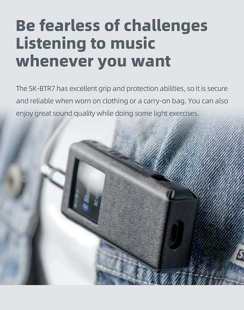 ขาย FiiO SK-BTR7 เคสหนังสำหรับ BTR7 เคสหนังที่มาพร้อมคลิปเกี่ยวด้านหลัง