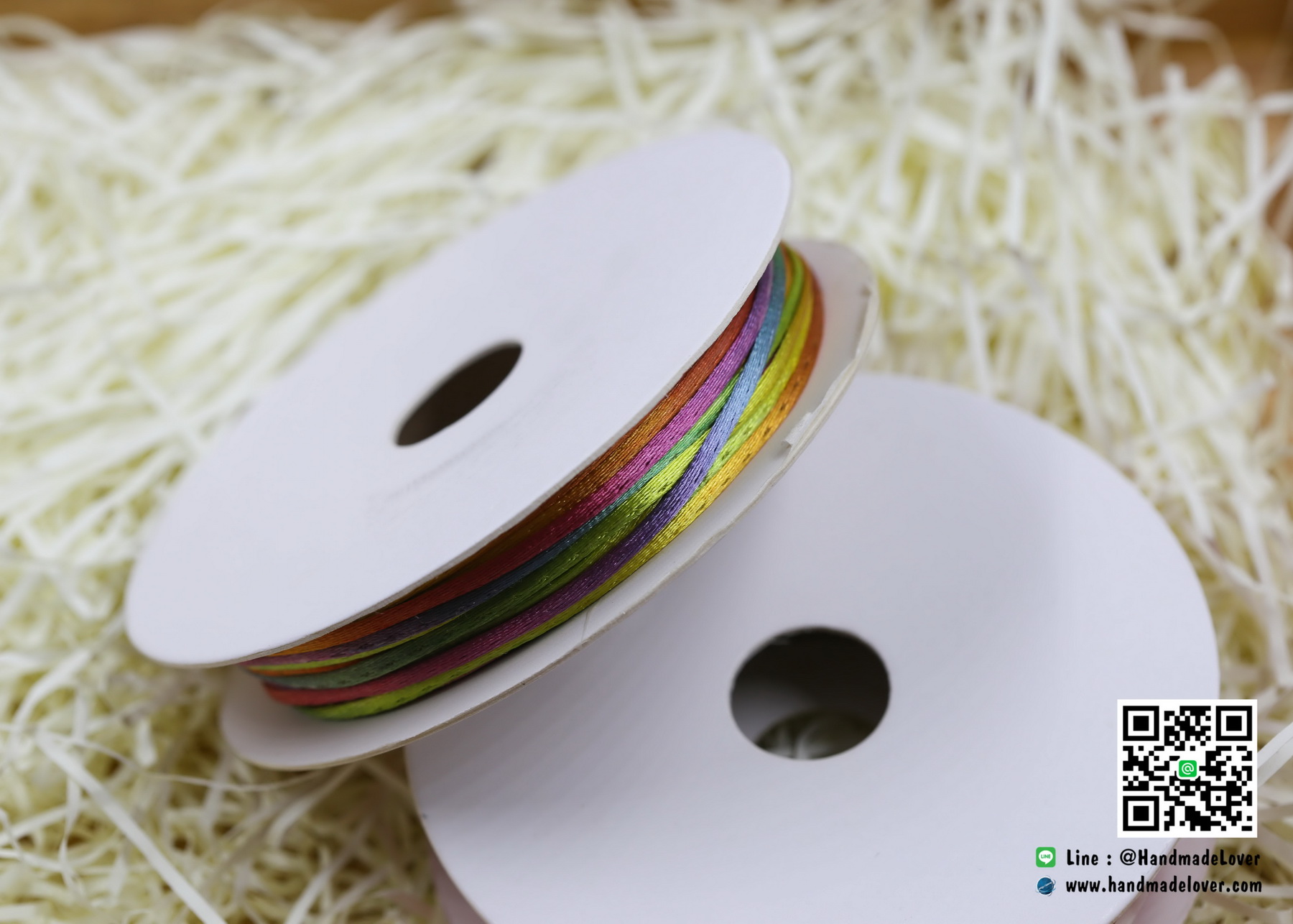 เชือกหางหนู สีรุ้ง [N15] ขนาด 2 มิล [อย่างดี เนื้อนุ่ม]