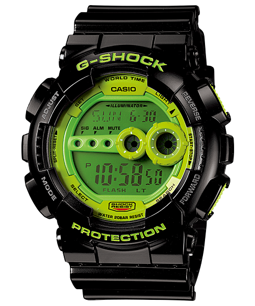 นาฬิกา คาสิโอ Casio G-Shock Standard digital รุ่น GD-100SC-1 “Mountain Dew” หายาก ของแท้ รับประกัน1ปี