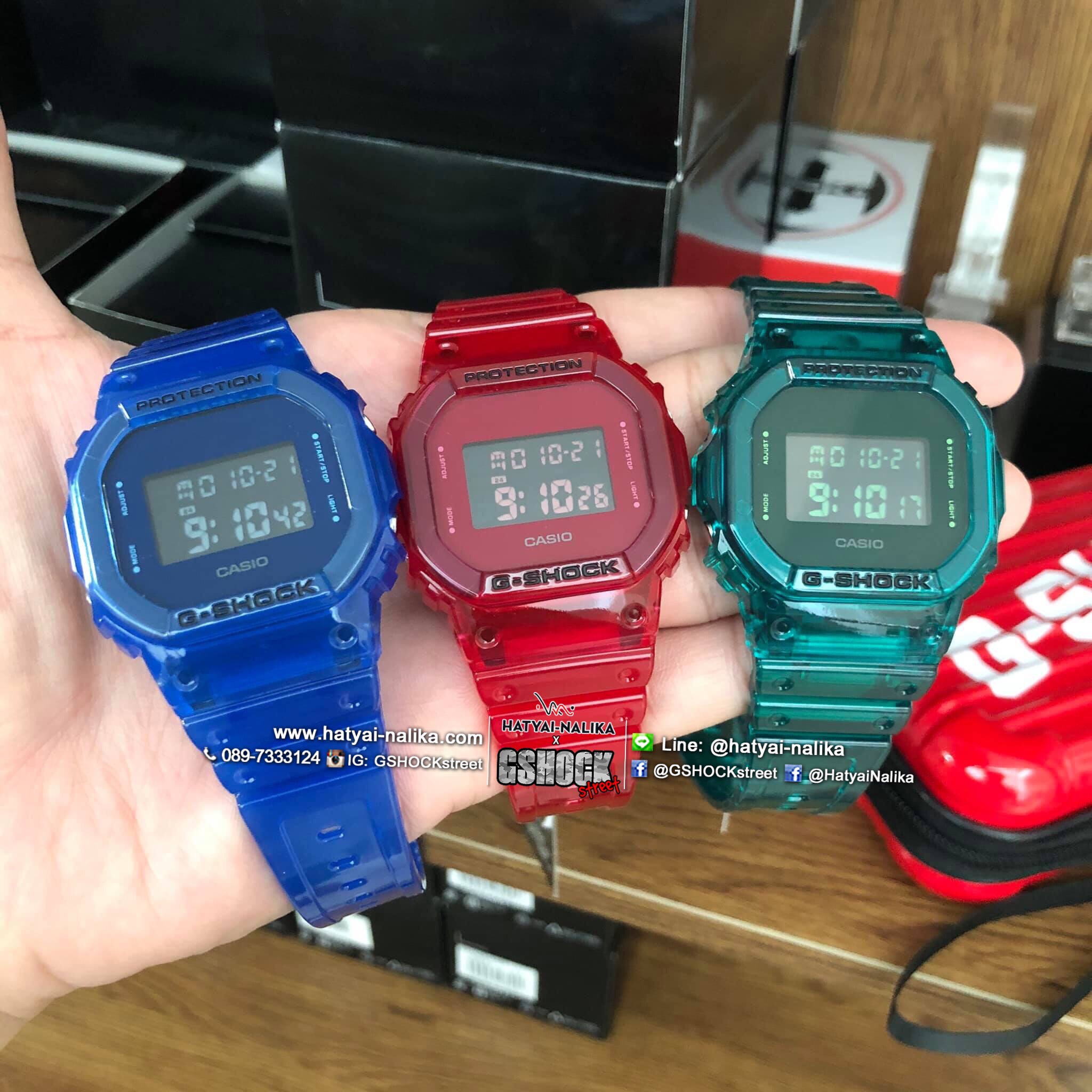 นาฬิกา Casio G-Shock Special color DW-5600SB COLOR SKELETON series รุ่น DW-5600SB-3 “เขียวมรกต” ของแท้ รับประกัน1ปี