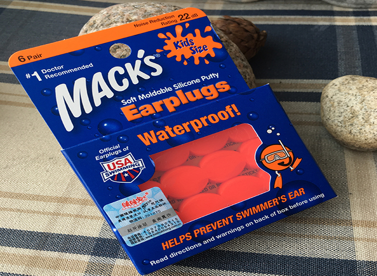 EAR PLUG mack's 6 pairs (kids size waterproof)