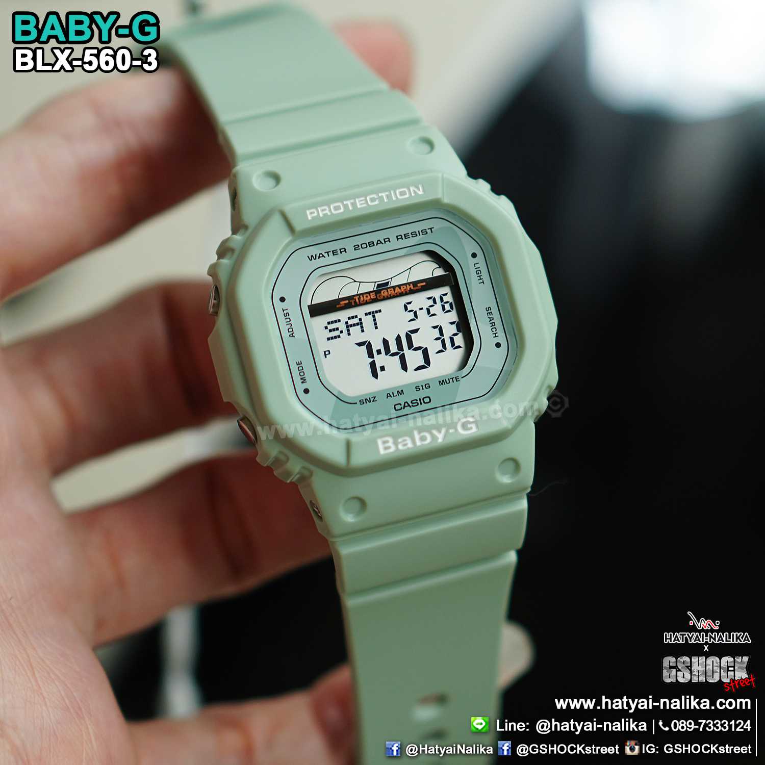 นาฬิกา Casio Baby-G G-LIDE รุ่น BLX-560-3 (สี green crayon) ของแท้ รับประกัน1ปี