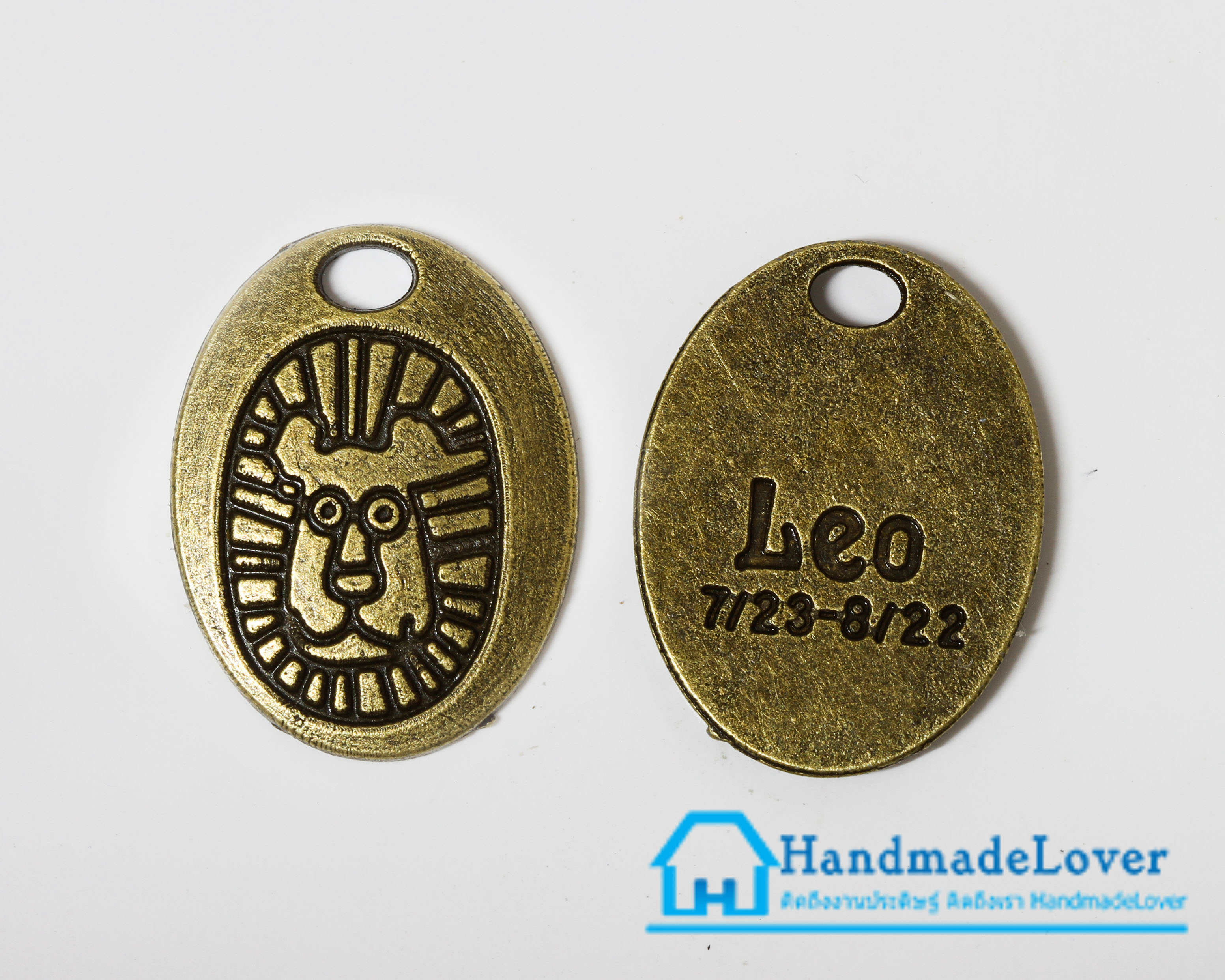 จี้โลหะ สีทองรมดำ ราศีสิงห์ (Leo Zodiac)