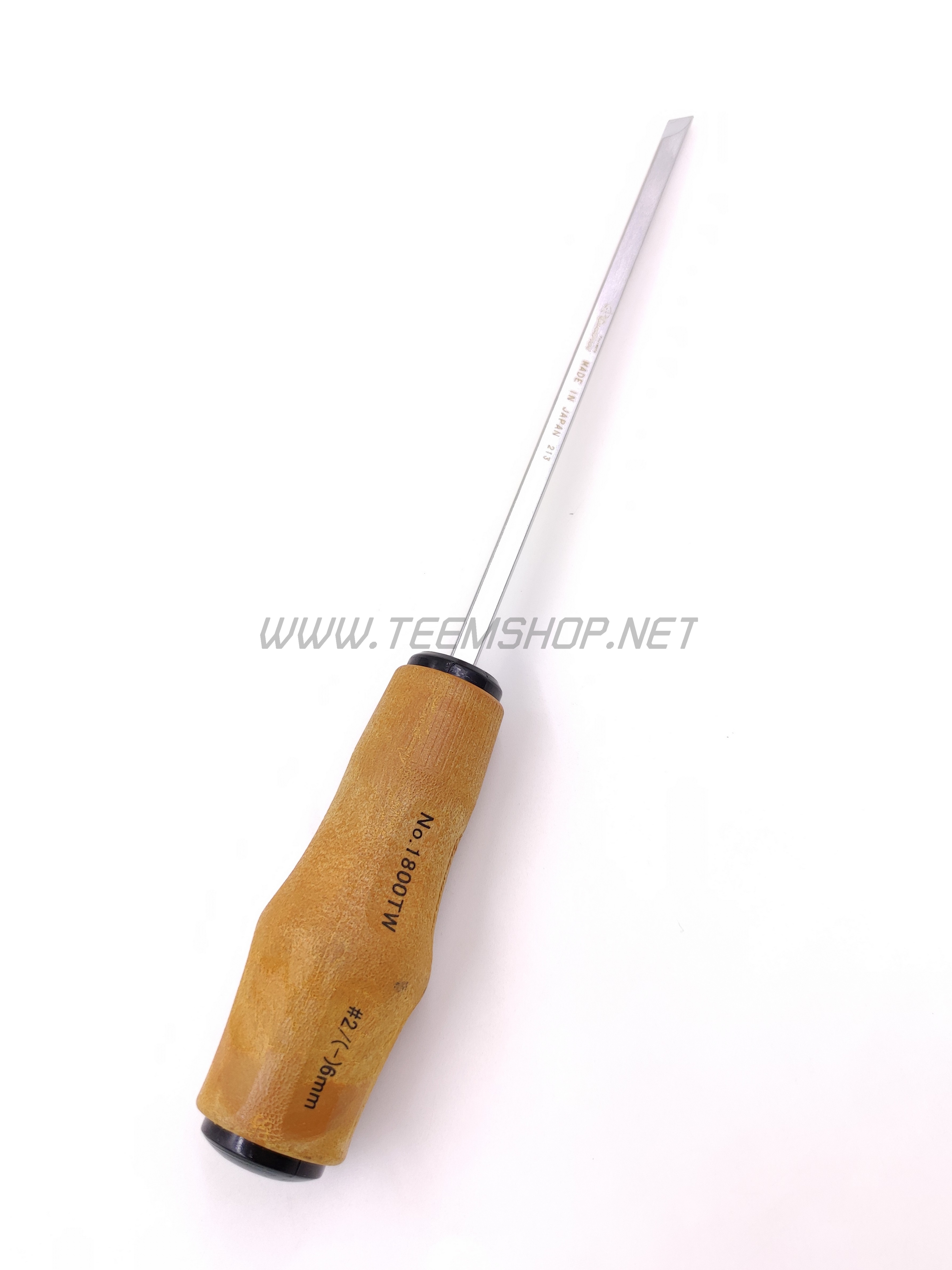CHAMPION ไขควงด้ามพีวีซีผสมไม้ หัวสลับแกนเหลี่ยม 6" NO.1800TW-C Made in Japan