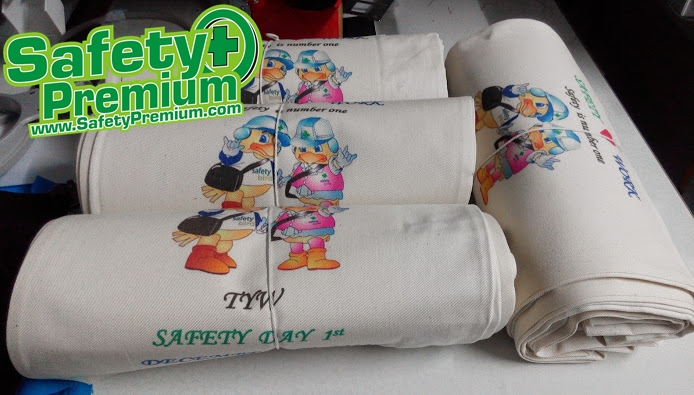 ตัวอย่างถุงผ้า SAFETY DAY พิมพ์ดิจิตอล