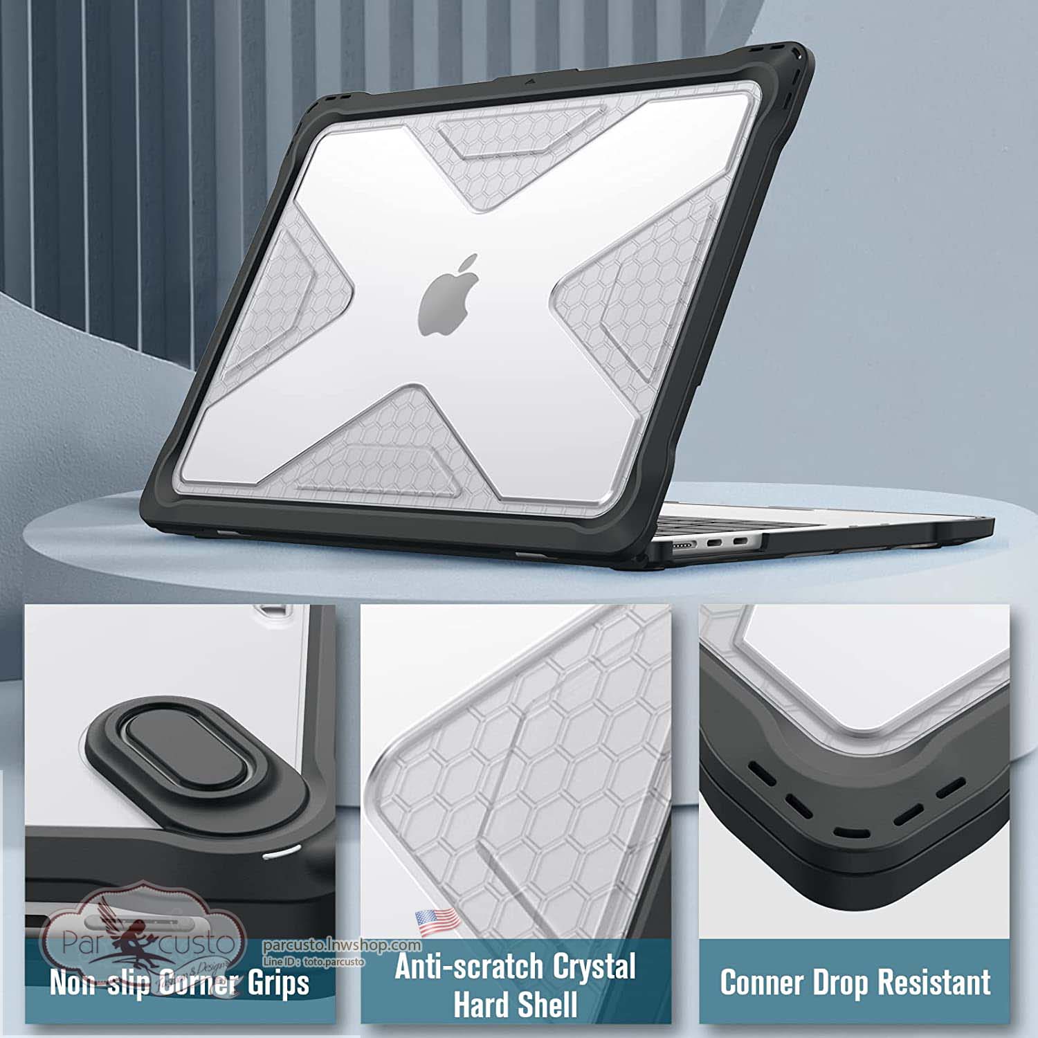 เคสกันกระแทก MacBook Air 13.6 Inch A2681 (2022) [Heavy Duty] จาก Fintie [Pre-order USA]