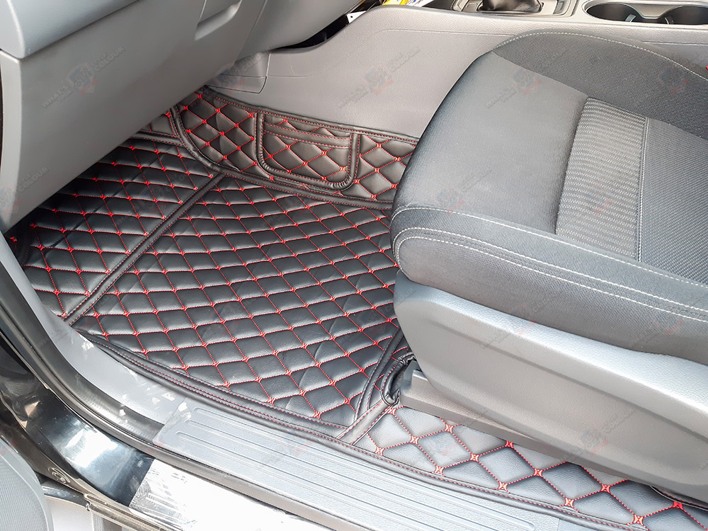 พรมรถยนต์ 6D รถ FORD RANGER 4 DOOR ปี 2012-2020 ชุดภายในห้องโดยสาร จำนวน 3 ชิ้น