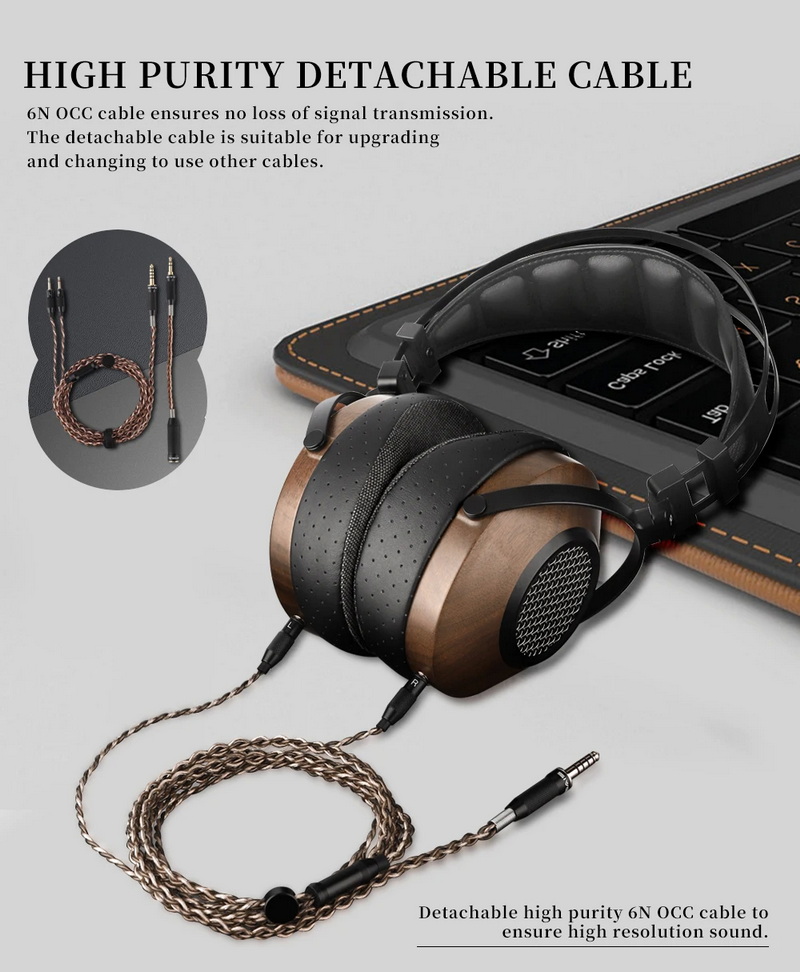 Sivga SV023 หูฟัง Headphone ไดรเวอร์ไดนามิก ไดอะแฟรมชุบเบริลเลียม ไม้แบบเปิดด้านหลัง ประกันศูนย์ไทย