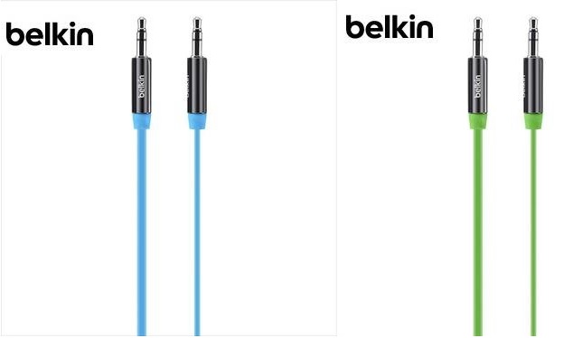 ขายสาย Belkin Mix it AUX สาย AUX เส้นแบนยาวขนาด0.9เมตรหัวแบบ Mini To Mini 3.5mm ใช้ฟังเพลงบนรถ/ลำโพง/เครื่องเสียง
