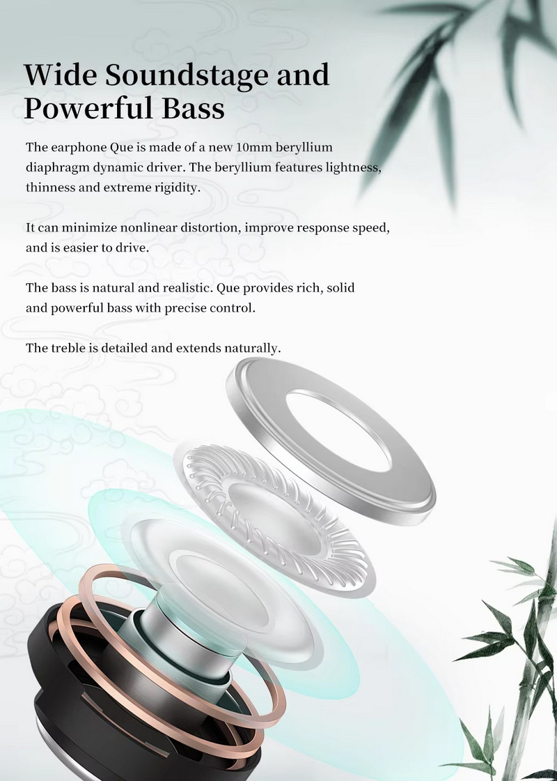 SIVGA Que หูฟัง IEMs ไดรเวอร์ไดนามิก ไดอะแฟรมชุบเบริลเลียม เบสหนักแน่นสมจริง ประกันศูนย์ไทย