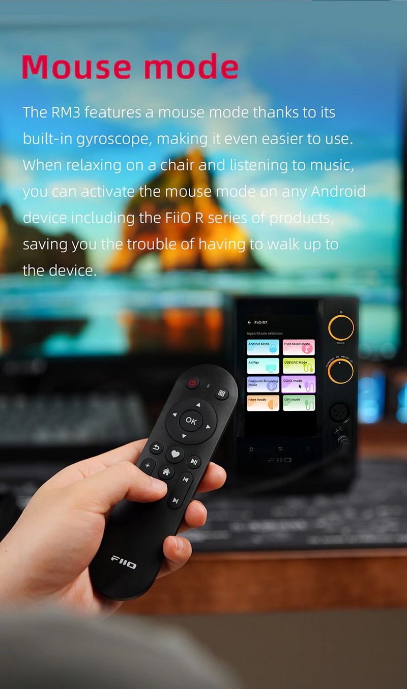 FiiO RM3 รีโมทคอนโทรลบลูทูธสำหรับ FiiO R7 เฉพาะตัวรีโมท [-รีโมท-]