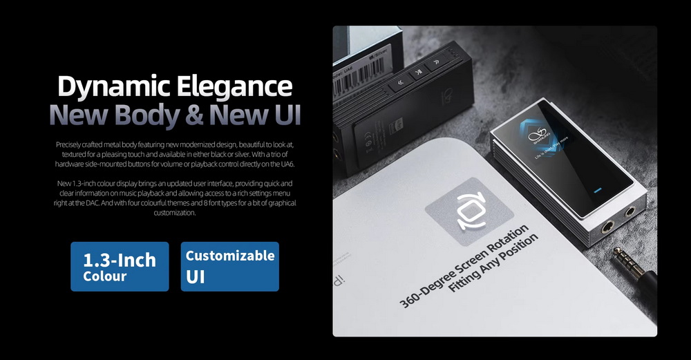 Shanling UA6 DAC/AMP พกพาชิป Cirrus Logic CS43131 x4 รองรับ 32bit/768kHz, Hi-Res ประกันศูนย์ไทย