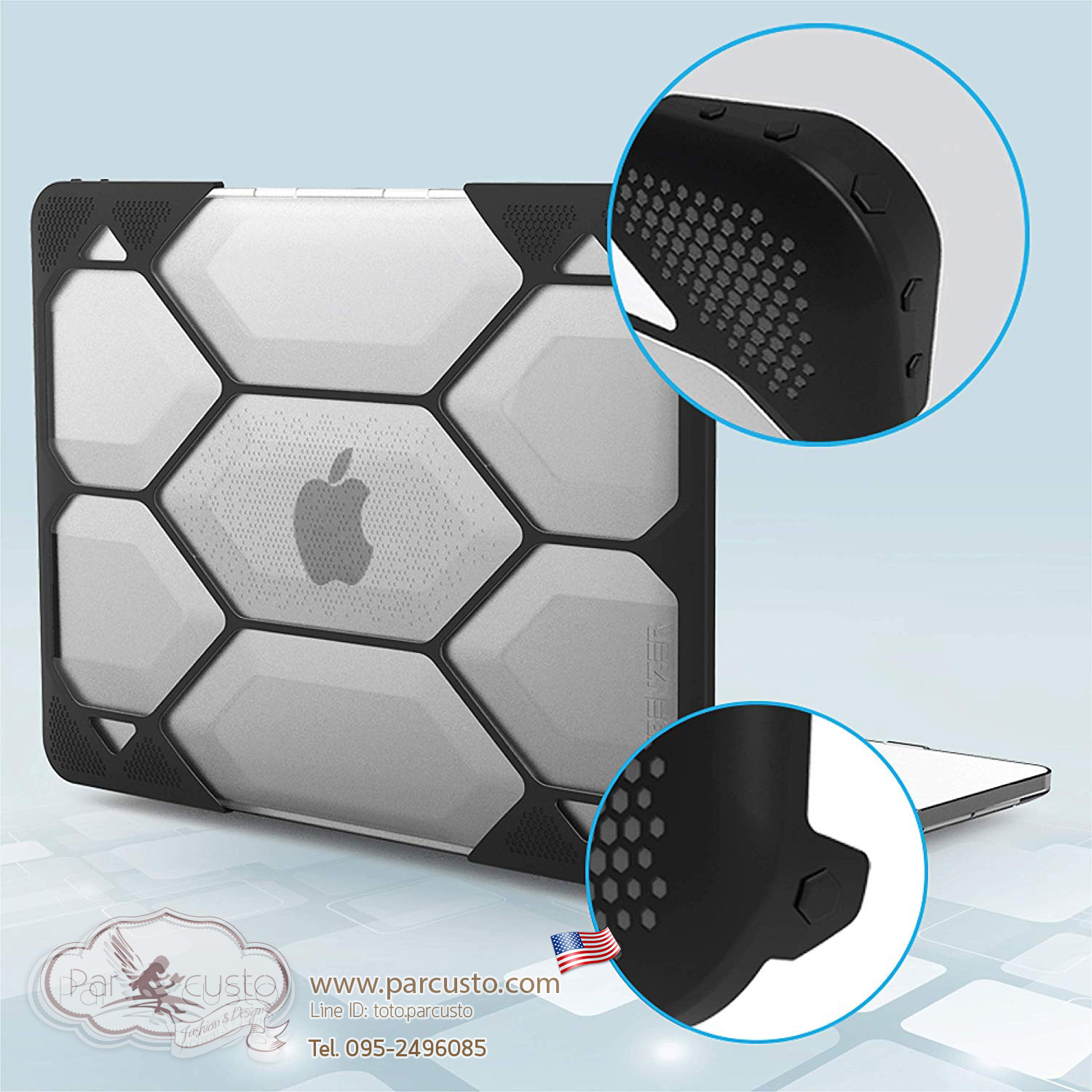 เคสกันกระแทก MacBook Pro 13 Inch 2018 2017 2016 (A1989 A1706 A1708) [Hexpact] จาก iBenzer [Pre-order USA]