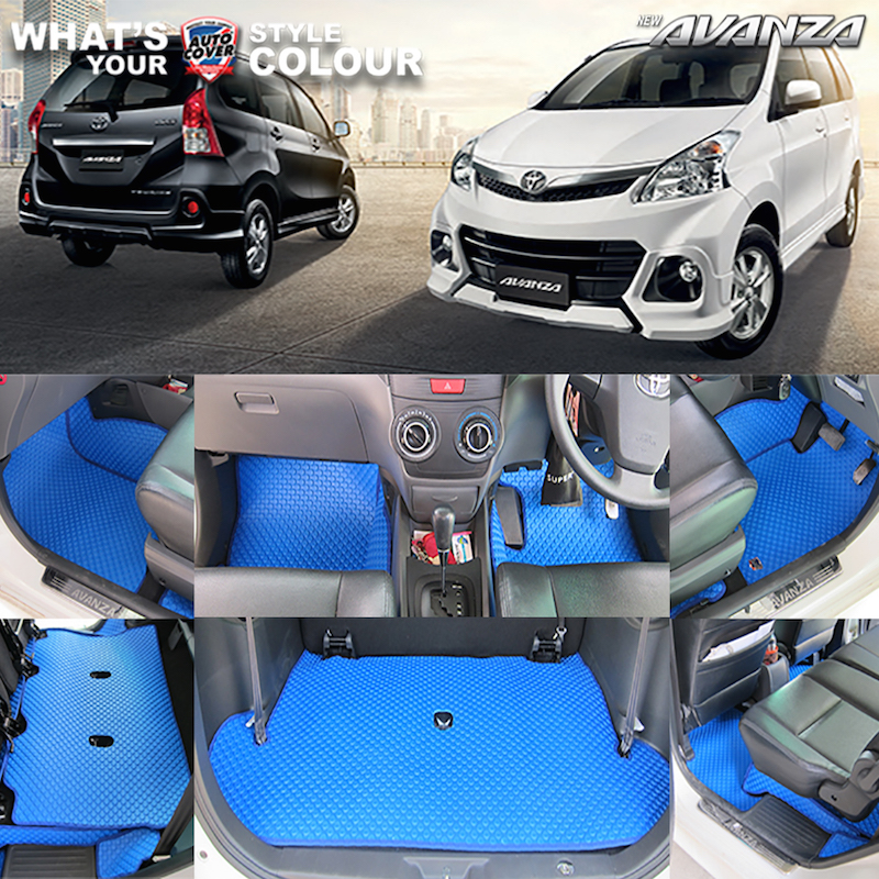 พรมปูพื้นรถยนต์ พรมกระดุม รถ TOYOTA AVANZA ปี 2012-2016 ชุดเต็มคันรวมแผ่นท้าย จำนวน 16 ชิ้น