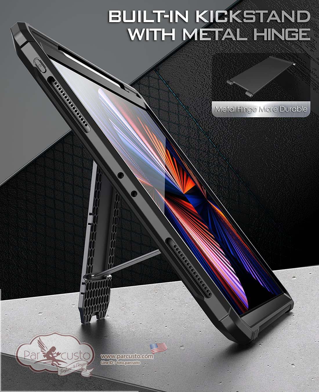 เคสกันกระแทก Apple iPad Pro 12.9 inch (2021/2020/2018 5th/4th/3rd) [Revolution]จาก Poetic [Pre-order USA]