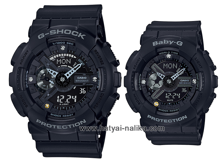 นาฬิกา คาสิโอ Casio G-Shock x Baby-G SETคู่รักประดับเพชร 35th Anniversary Limited รุ่น GA-135DD-1A x BA-135DD-1A ของแท้ รับประกัน 1 ปี