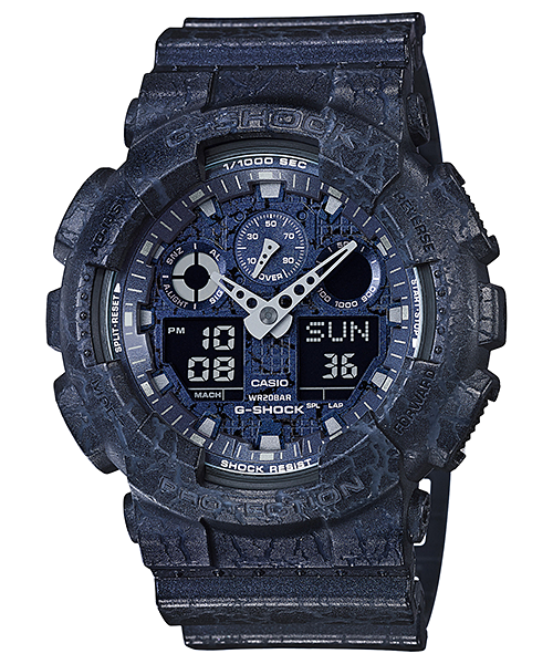 นาฬิกา Casio G-Shock Special color GA-100CG Cracked pattern series รุ่น GA-100CG-2A ของแท้ รับประกัน1ปี