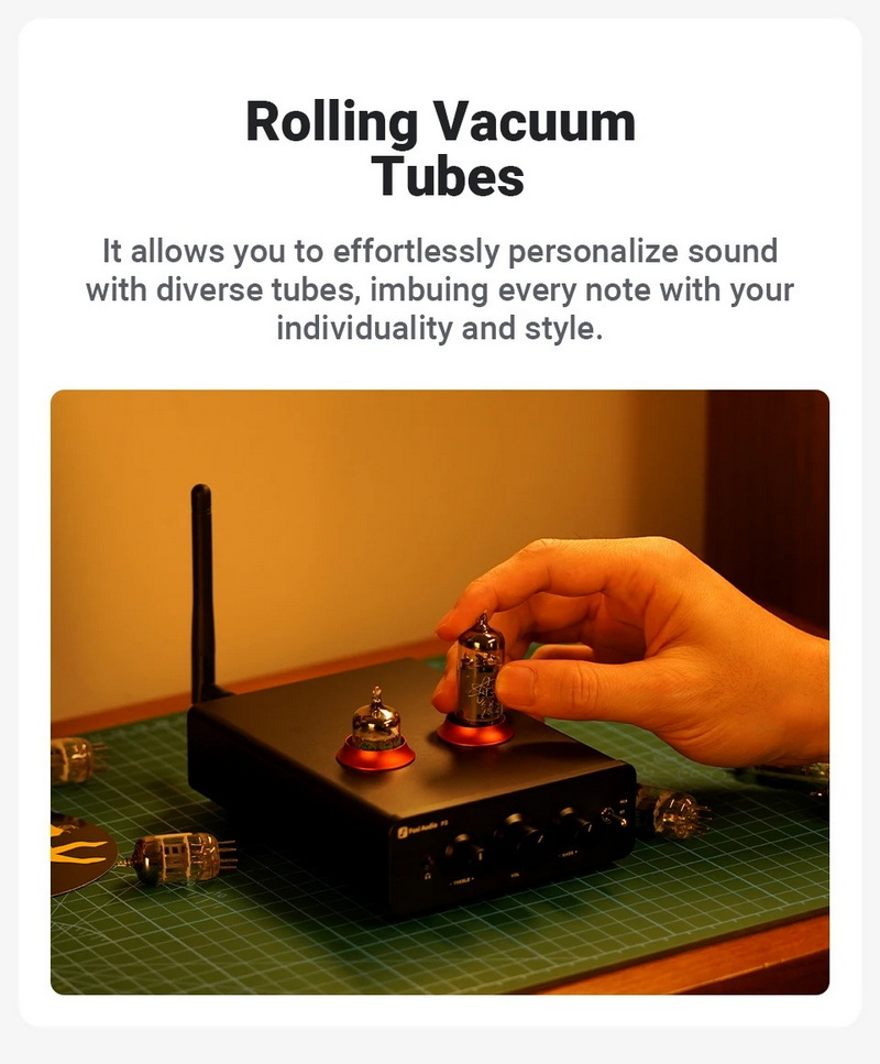 Fosi Audio P3 ปรีแอมป์หลอด 5654W x2 ปรับ Bass Treble ได้ สำหรับเครื่องเสียงบ้านหรือชุดหูฟัง ประกันศูนย์ไทย