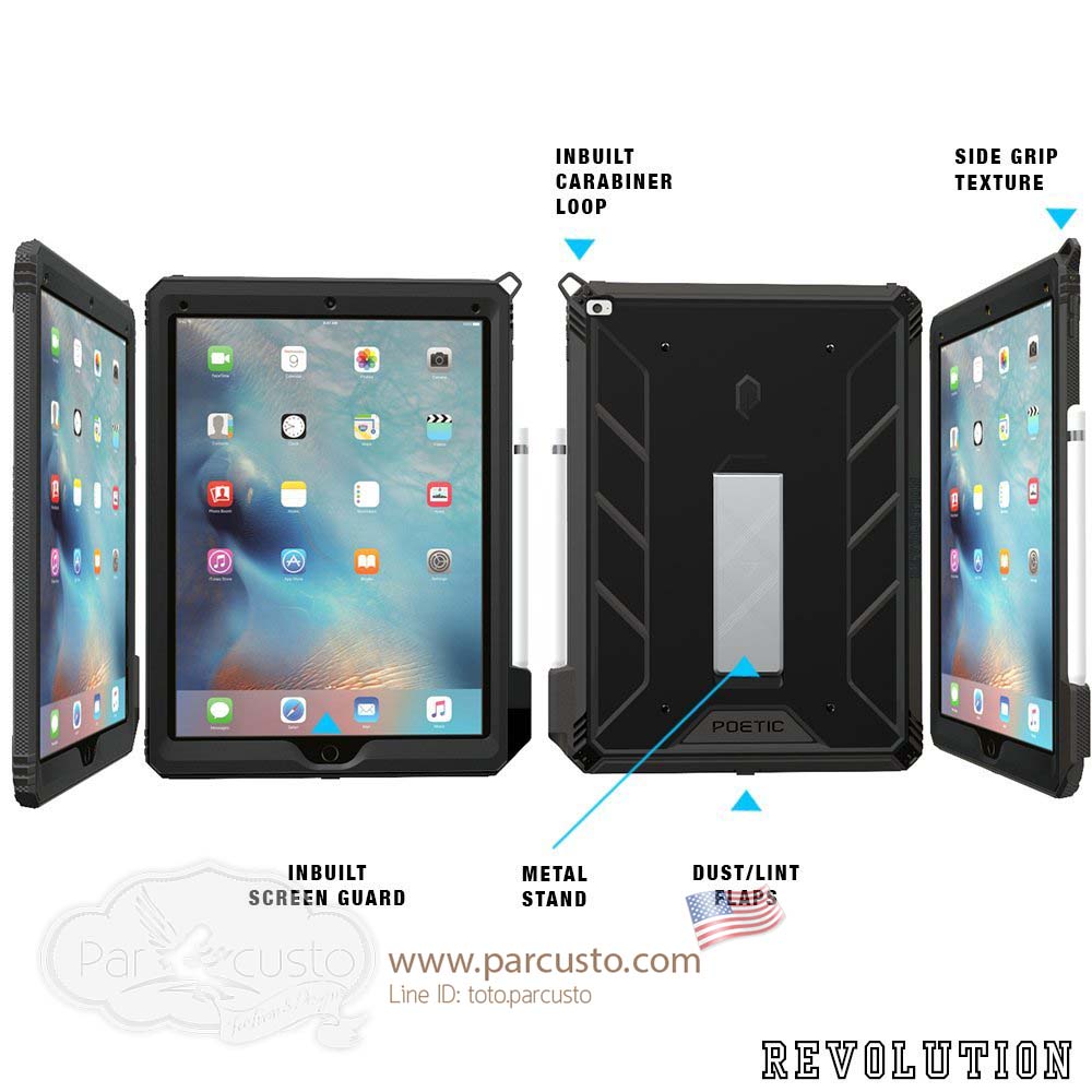 เคสกันกระแทก Apple iPad Pro [Premium Rugged] จาก Poetic [Pre-order USA]